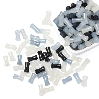 Strijkkralen-Set, 150 Stück, 3 Farben, 6×12 mm, Glas, Bambusform