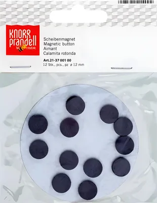 Produktbild von KNORR PRANDELL 213700100 Scheibenmagnet Stärke: 3 mm Ø 12 mm schwarz