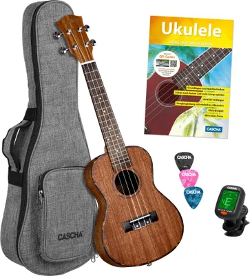 Produktbild von Concert Ukulele Mahogany Set (incl. 4 languages Method (DE/EN/FR/ES), Bag padded, 3 Picks, Tuner)**