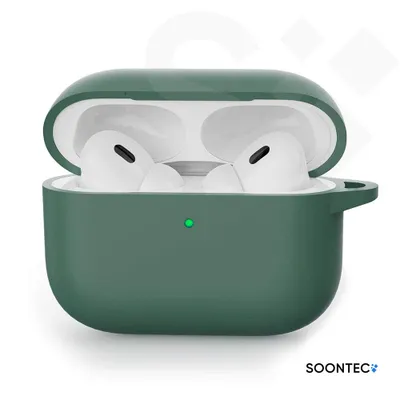Produktbild von SOONTEC Kopfhörer-Schutzhülle Tannengrün SOONTEC Hülle für AirPods Pro 3. Generation Case mit Karabiner-Ring