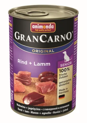 Produktbild von ANIMONDA GranCarno Senior Beef with lamb - nassfutter für Hunde - 400g