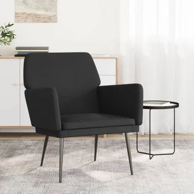 Zdjęcie produktu dla Fotel Living Store czarny 62x79x79 cm aksamitny
