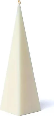 Immagine prodotto di Candela piramidale bianco sporco non profumata -- 21x6 cm: ordina online