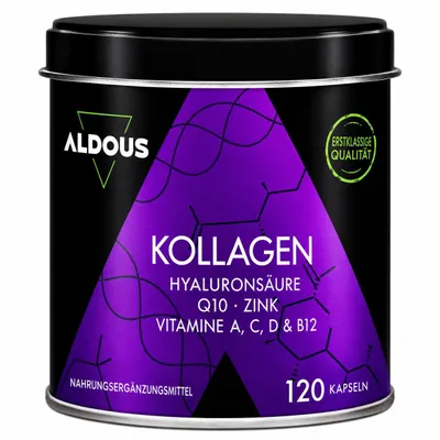 Produktbild von Kollagen + Hyaluronsäure + Coenzym Q10 + Vitamine und B12 + Zink - 120 Tage Maximaldosis - Fortschrittliche Formel - für Starke Gelenke, Straffe Haut