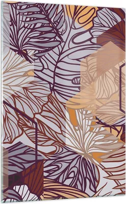 Produktbild von Bilder auf glas - Einteilig - Blatt Pflanze Blume - 70x100cm - Glasbilder - Wandbilder - Bilder - zum Aufhängen bereit - Wanddekoration aus Glas - Glas Bilder - Wandbild auf Glas - GPA70x100-3865