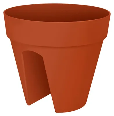 Immagine prodotto di Elho vaso da fiori soppalco porta balconi urbani 28x25cm tubi di trabocco rotonda cassetta fioriera cassetta balcone terracotta