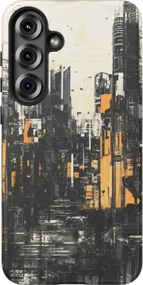 Produktbild von Abstrakte Großstadt-Linienkunst – Hülle Kompatibel mit Galaxy S25 Plus