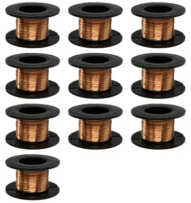 Kupferlackdraht 0,1 mm x 12 m, 10 Rollen, emailliert