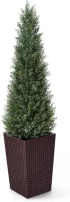 Immagine prodotto di Grande pianta artificiale da 120 cm, marrone, resistente ai raggi UV, per interni ed esterni