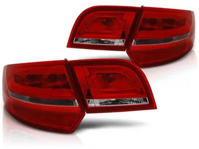 Produktbild von LED Lightbar Rückleuchten passend für Audi A3 8P Sportback Bj. 04-08 Rot/Chrom