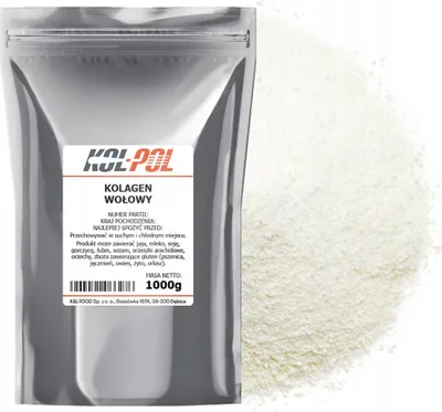 Zdjęcie produktu dla KOLAGEN WOŁOWY 1kg Naturalny 100% czysty w proszku wysoka jakość Kol-Pol