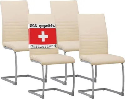 Produktbild von Freischwinger MURANO, 4-er Set Beige, S, Esszimmerstühle