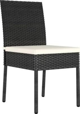 Produktbild von vidaXL Garten-Essstühle 2 Stk. Poly Rattan Schwarz