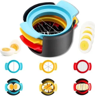 Produktbild von Famanu Eierschneider 3-in-1 - Edelstahl, für Eier, Obst und Gemüse