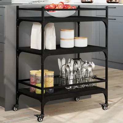 Obrázek produktu pro VidaXL 842396, Černá, Ocel, Dřevo