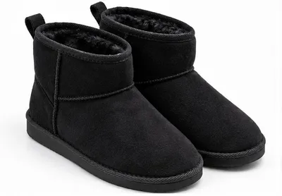 Produktbild von Damen Winterboots gefüttert – Warme Stiefeletten mit Fellfutter – Schwarz – Größe 39
