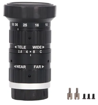 Produktbild von 6 MP Kamera-Zoomobjektiv, C-Mount, 10 mm bis 50 mm Brennweite, manuelle Blende, hohe Auflösung für die Industrie