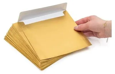 Image de Enveloppes décoratives, carrées, K4 HK, mates, dorées, 120 g/m², 50 pièces