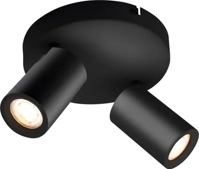 Produktbild von Ledvion LED Deckenstrahler Schwarz 2-Licht Quadrat GU10 ohne Leuchtmittel