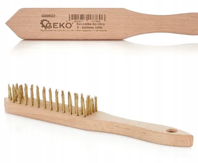 Image de Brosse métallique Geko à 5 rangées, pour l'élimination de la rouille