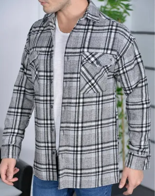 Produktbild von Megaman Jeans H-257 Flanellhemd Kariert Hemd Holzfällerhemd Herren Holzfäller Baumwolle XL Schwarz