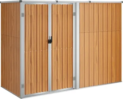 Produktbild von Gerätehaus Braun 225x89x161 cm Verzinkter Stahl