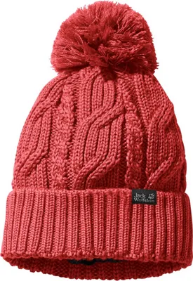 Produktbild von Jack Wolfskin STORMLOCK POMPOM BEANIE coral red 56-61CM