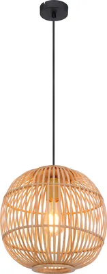 Produktbild von Globo Lighting Hängeleuchte Bambus naturfarben, 1x E27
