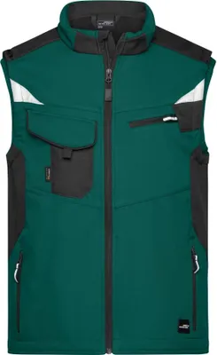 Produktbild von Workwear Softshell Vest - STRONG - dark-green/black, Gr. M