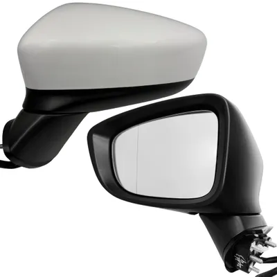 Immagine prodotto di Specchio retrovisore esterno per Mazda 6 dal 2012 al 2015, riscaldato, regolabile elettricamente, ripiegabile elettricamente, con indicatori di direzione, colore bianco, connettore a 8 pin, lato sinistro (lato guidatore), productTiles.product.images.aiGenerated