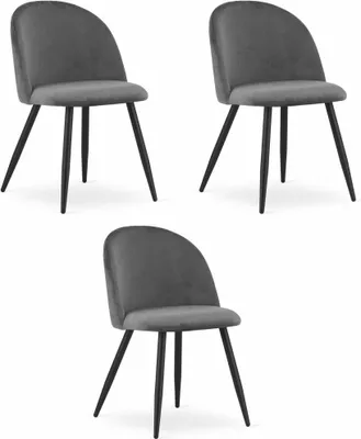 Produktbild von Valora BELLO Stuhl 3er-Set | Stuhl-Set im Multipack für Zuhause oder das Büro