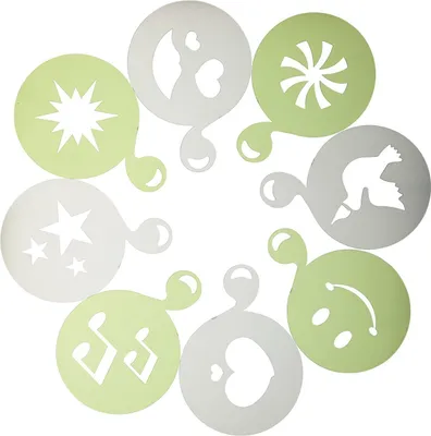 Produktbild von Kitchencraft Packung zu 8 Plastik Getränke Schablonen