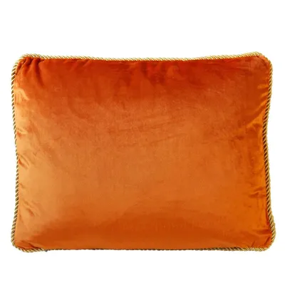 Productafbeelding van Mars & More fluwelen kussens met gouden rand, oranje, ongeveer 35x45 cm