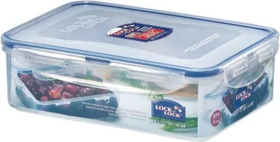 Produktbild von Lock & Lock HPL826, Box, Rechteckig, 2,6 l, Blau, Transparent, Polypropylen (PP), -20 - 115,6 °C