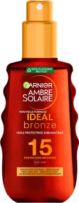 Produktbild von Garnier - Schützendes Öl Ideal Bronze LSF 15 Ambre Solaire