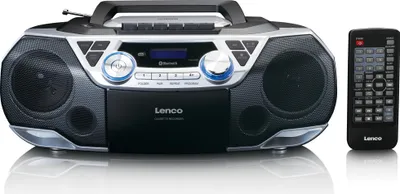 Produktbild von Lenco SCD-720SI - Tragbare XXL Boombox mit DAB+ / FM-Radio, Bluetooth®, CD-, USB- und Kasetten-Spieler - Silber