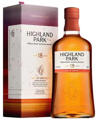 Produktbild von Highland Park 18 Jahre - Sky of Orkney - Intense & Balanced - Exclusive Travel Edition - Single Malt Scotch Whisky