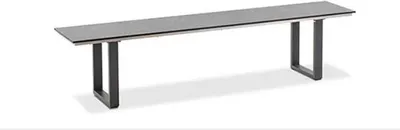 Produktbild von Niehoff - Gartenbank Nemo - HPL HPL Granit 180 x 40 cm Aluminium Anthrazit