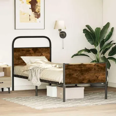 Obrázok produktu pre vidaXL Rám postele bez matraca 75x190 cm Materiál na báze dreva dub Sonoma