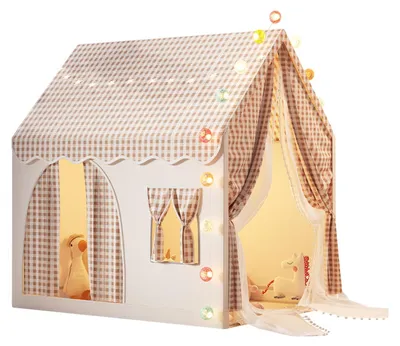 Kindertent für 3-4 Kinder, 125x95x130 cm, mit Sternenlicht, Polyester