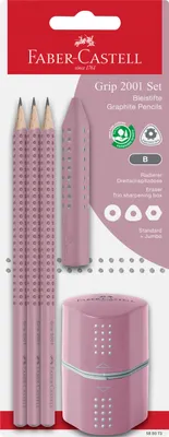 Immagine prodotto di Matita 3 pezzi + gomma + temperino Grip blu