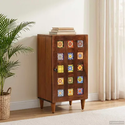 Obrázek produktu pro vidaXL Komoda s úložným prostorem ořech 40 x 33 x 75 cm masivní dřevo mango