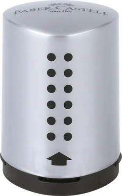 Produktbild von Faber-Castell 183700 Anspitzer Manueller Bleistiftspitzer Schwarz, Silber