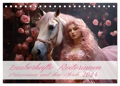 Produktbild von Zauberhafte Reiterinnen (Tischkalender 2027 DIN A5 quer), CALVENDO Monatskalender