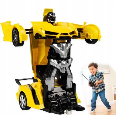 Zdjęcie produktu dla Zdalnie sterowany robot samochód 2w1 transformacja rc drift światła led dźwięk obrót 360