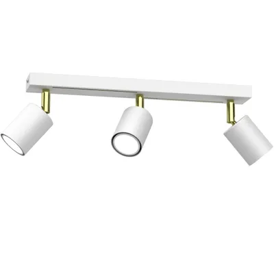 Zdjęcie produktu dla Listwa 3 reflektorki ruchome biało-złota 3xGU10 8W Striper Luminex