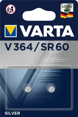 Product packaging for VARTA button cell batteries.