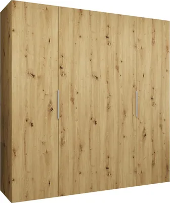 Produktbild von MEBLE KRYSPOL, Kleiderschrank, Schrank 200 cmx202x52, Artisan Eiche, Kaschmir