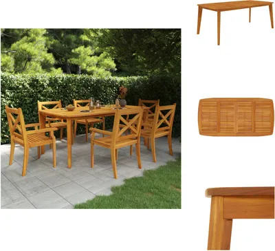 Zdjęcie produktu dla vidaXL Stół ogrodowy 200x100x75 cm lite drewno akacjowe - Stoły ogrodowe