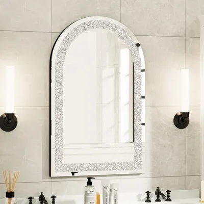 Immagine prodotto di WISFOR Specchio da parete moderno a forma di finestra, specchio decorativo da appendere con gancio in metallo per bagno soggiorno camera da letto 60×90 cm